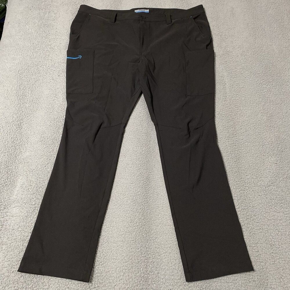 Amazon Cargo Pants Luly Yang Mens 2XL XXL Black Stretch Logo Performance Active